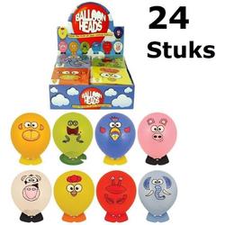24 STUKS MIX Dieren Ballon Hoofden | Maak je eigen Dieren Ballon Hoofd | Uitdeelcadeautjes / Traktatie voor Jongens en Meisjes
